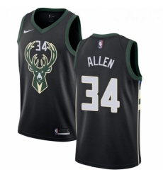 Youth Nike Milwaukee Bucks 34 Ray Allen Swingman Black Alternate NBA Jersey Statement Edition