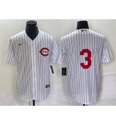 Men Cincinnati Reds 3 Scooter Gennett White Field Of Dreams Stitched Baseb