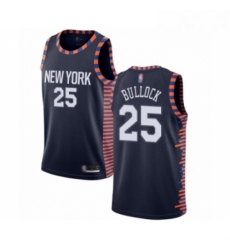 Womens New York Knicks 25 Reggie Bullock Swingman Navy Blue Basketball Jersey 2018 19 City Edition 