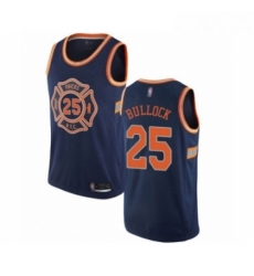 Womens New York Knicks 25 Reggie Bullock Swingman Navy Blue Basketball Jersey City Edition 