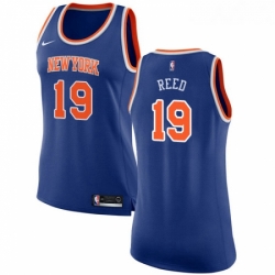 Womens Nike New York Knicks 19 Willis Reed Swingman Royal Blue NBA Jersey Icon Edition