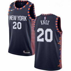 Womens Nike New York Knicks 20 Kevin Knox Swingman Navy Blue NBA Jersey 2018 19 City Edition 