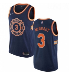 Womens Nike New York Knicks 3 Tracy McGrady Swingman Navy Blue NBA Jersey City Edition