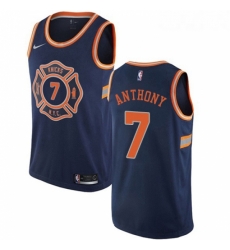 Womens Nike New York Knicks 7 Carmelo Anthony Swingman Navy Blue NBA Jersey City Edition