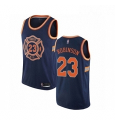 Youth New York Knicks 23 Mitchell Robinson Swingman Navy Blue Basketball Jersey City Edition 