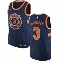 Youth Nike New York Knicks 3 Tracy McGrady Swingman Navy Blue NBA Jersey City Edition