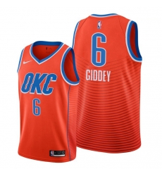 Men Oklahoma City Thunder 6 Josh Giddey Orange NBA Swingman Statement Edition 2019 2020 Jersey