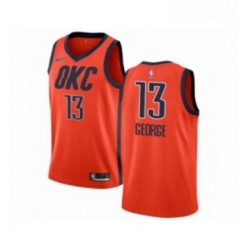 Womens Nike Oklahoma City Thunder 13 Paul George Orange Swingman Jersey Earned Edition 