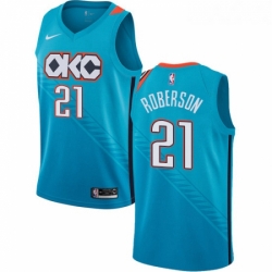 Womens Nike Oklahoma City Thunder 21 Andre Roberson Swingman Turquoise NBA Jersey City Edition 