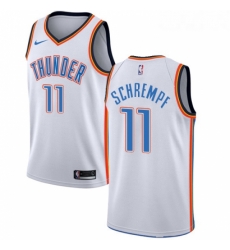 Youth Nike Oklahoma City Thunder 11 Detlef Schrempf Authentic White Home NBA Jersey Association Edition