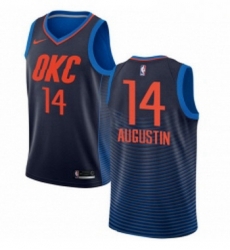 Youth Nike Oklahoma City Thunder 14 DJ Augustin Authentic Navy Blue NBA Jersey Statement Edition