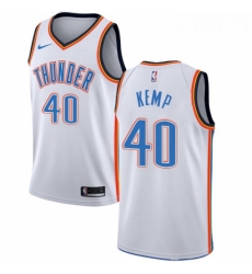 Youth Nike Oklahoma City Thunder 40 Shawn Kemp Swingman White Home NBA Jersey Association Edition