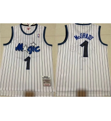 Men Orlando Magic 1 Tracy McGrady White Stitched Jersey