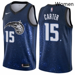 Womens Nike Orlando Magic 15 Vince Carter Swingman Blue NBA Jersey City Edition