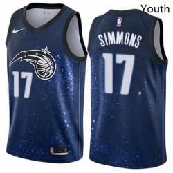 Youth Nike Orlando Magic 17 Jonathon Simmons Swingman Blue NBA Jersey City Edition 