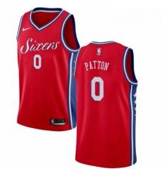 Mens Nike Philadelphia 76ers 0 Justin Patton Swingman Red NBA Jersey Statement Edition 