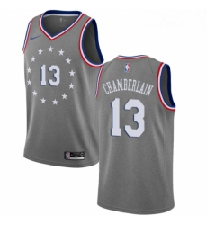 Womens Nike Philadelphia 76ers 13 Wilt Chamberlain Swingman Gray NBA Jersey City Edition