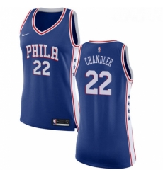 Womens Nike Philadelphia 76ers 22 Wilson Chandler Swingman Blue NBA Jersey Icon Edition 