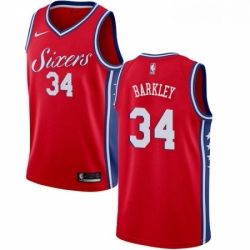 Womens Nike Philadelphia 76ers 34 Charles Barkley Swingman Red Alternate NBA Jersey Statement Edition