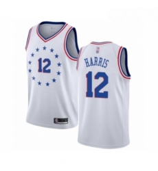 Womens Philadelphia 76ers 12 Tobias Harris White Swingman Jersey Earned Edition 