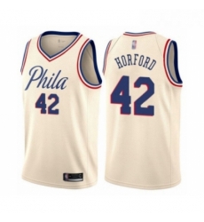 Womens Philadelphia 76ers 42 Al Horford Swingman Cream Basketball Jersey City Edition 