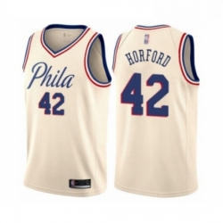 Womens Philadelphia 76ers 42 Al Horford Swingman Cream Basketball Jersey City Edition 