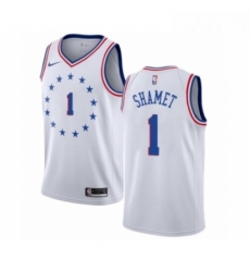 Youth Nike Philadelphia 76ers 1 Landry Shamet White Swingman Jersey Earned Edition 