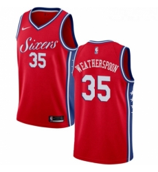 Youth Nike Philadelphia 76ers 35 Clarence Weatherspoon Authentic Red Alternate NBA Jersey Statement Edition 