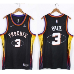 Men Suns 3 Chris Paul Black Nike Swingman Jersey