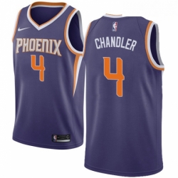 Mens Nike Phoenix Suns 4 Tyson Chandler Swingman Purple Road NBA Jersey Icon Edition