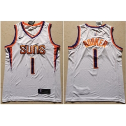 Suns 1 Devin Booker White Nike Swingman Jersey