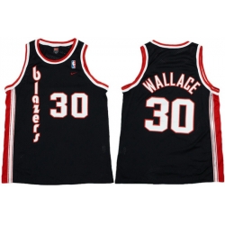 Men Portland Trail Blazers  30 Rasheed Wallace Black 1976 77 Stitched Basketball Jersey