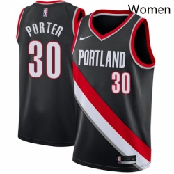 Womens Nike Portland Trail Blazers 30 Terry Porter Swingman Black Road NBA Jersey Icon Edition