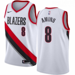 Womens Nike Portland Trail Blazers 8 Al Farouq Aminu Authentic White Home NBA Jersey Association Edition