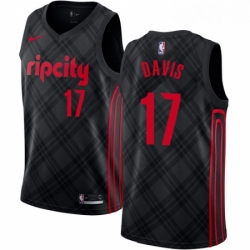 Youth Nike Portland Trail Blazers 17 Ed Davis Swingman Black NBA Jersey City Edition 