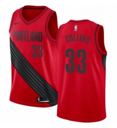 Youth Nike Portland Trail Blazers 33 Zach Collins Swingman Red Alternate NBA Jersey Statement Edition