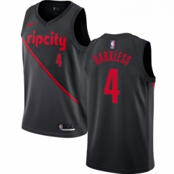 Youth Nike Portland Trail Blazers 4 Moe Harkless Swingman Black NBA Jersey 2018 19 City Edition 