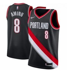 Youth Nike Portland Trail Blazers 8 Al Farouq Aminu Swingman Black Road NBA Jersey Icon Edition