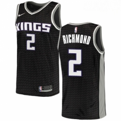 Mens Nike Sacramento Kings 2 Mitch Richmond Swingman Black NBA Jersey Statement Edition