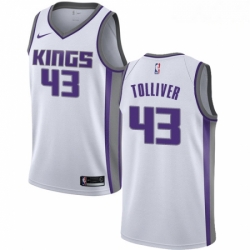 Mens Nike Sacramento Kings 43 Anthony Tolliver Swingman White NBA Jersey Association Edition