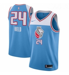 Womens Nike Sacramento Kings 24 Buddy Hield Swingman Blue NBA Jersey City Edition