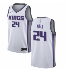 Womens Nike Sacramento Kings 24 Buddy Hield Swingman White NBA Jersey Association Edition