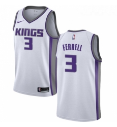 Youth Nike Sacramento Kings 3 Yogi Ferrell Swingman White NBA Jersey Association Edition 