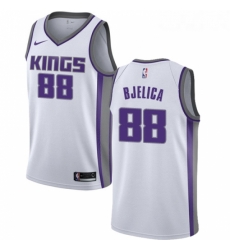 Youth Nike Sacramento Kings 88 Nemanja Bjelica Swingman White NBA Jersey Association Edition 