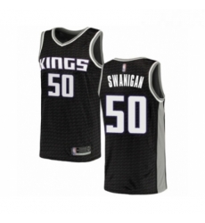 Youth Sacramento Kings 50 Caleb Swanigan Swingman Black Basketball Jersey Statement Edition 