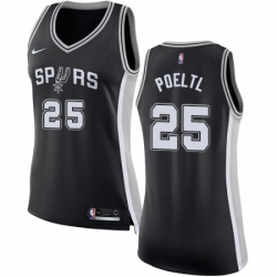 Womens Nike San Antonio Spurs 25 Jakob Poeltl Swingman Black NBA Jersey Icon Edition 