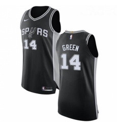 Youth Nike San Antonio Spurs 14 Danny Green Authentic Black Road NBA Jersey Icon Edition