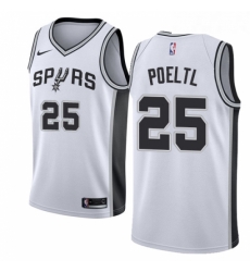 Youth Nike San Antonio Spurs 25 Jakob Poeltl Swingman White NBA Jersey Association Edition 