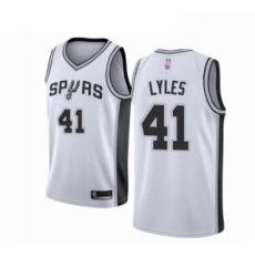 Youth San Antonio Spurs 41 Trey Lyles Swingman White Basketball Jersey Association Edition 