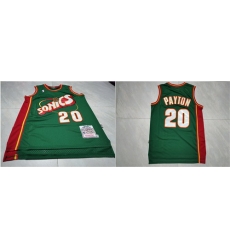 SuperSonics 20 Gary Payton Green 1995 96 Hardwood Classics Jersey